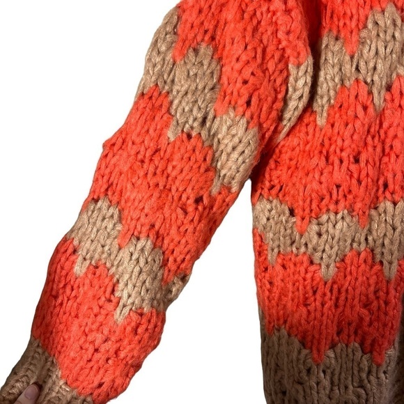 THE CASHMERE PROJECT Hand Knit Open Front Chunky Cardigan Sweater - Picture 6 of 10